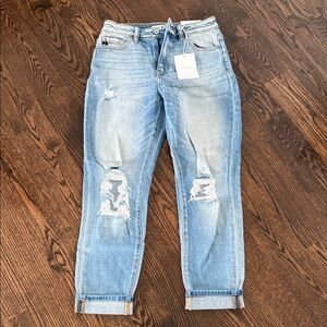 KanCan Light Blue Distressed Boyfriend Jeans